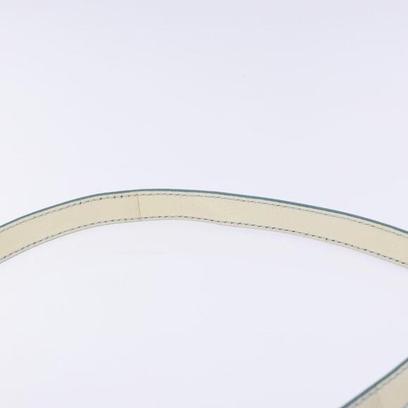 CELINE C Macadam Canvas Shoulder Bag Light Blue Gold - Picture 8 of 13